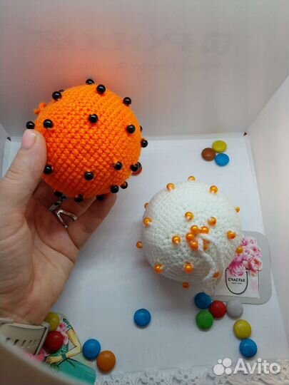 Набор новогодних шариков ручной работы