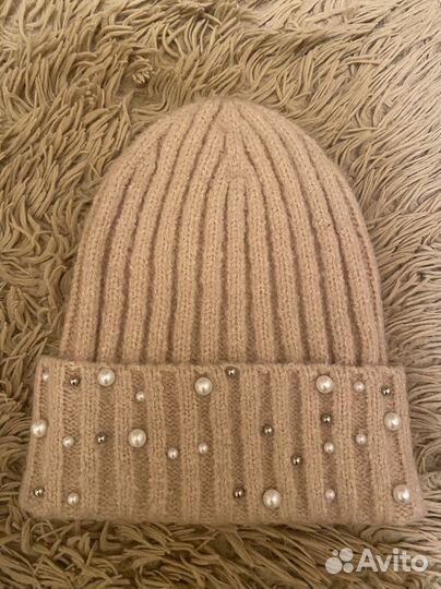 Шапка зимняя женская вязанная