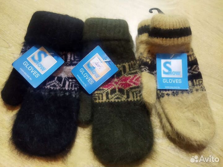 Варежки и перчатки с ангорой и шерстяные