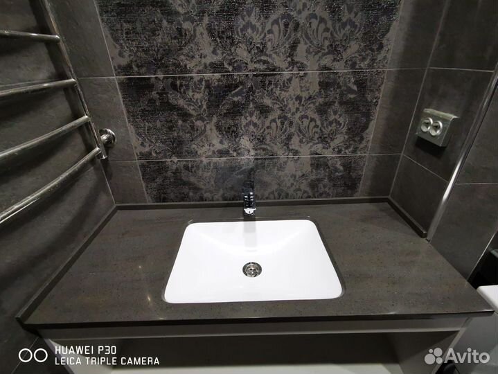 Столешница с раковиной для ванной комнаты