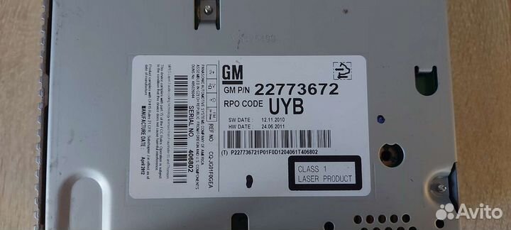 Штатная магнитола на chevrolet cruze