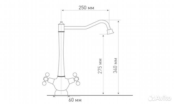 Смеситель Zigmund Shtain ZS 2100 Каменная соль