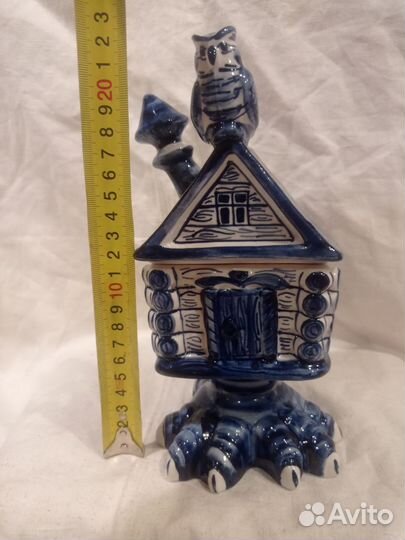 Избушка на курьих ножках чайница гжель