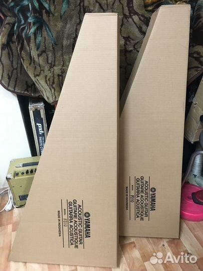 Картонные коробки гитары Yamaha F310 с чехлом упак