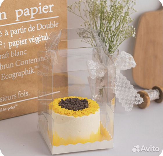 Упаковка для куличей бенто домиков пэт новые