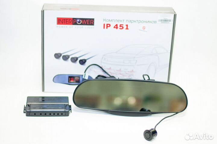 Парктроник interpower IP 451 с зеркалом Black