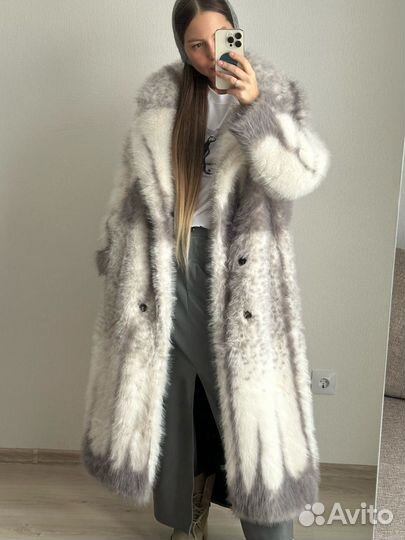Шуба под рысь из эко-меха (M,L,XL)