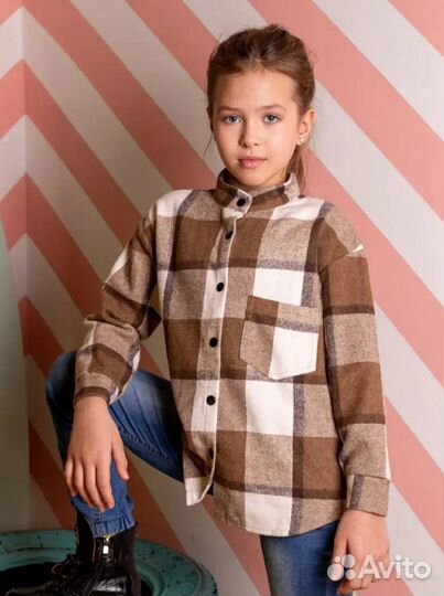 Рубашка тёплая 122-128 девочке