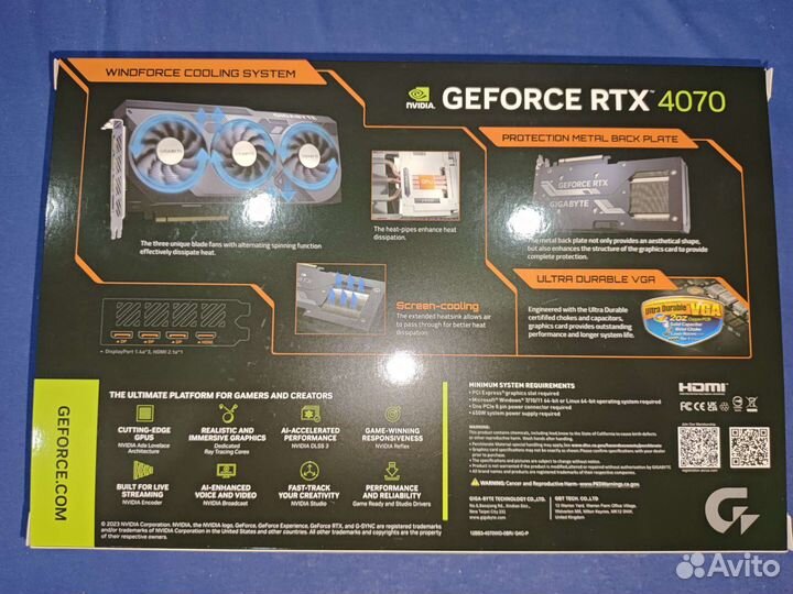Rtx 4070 gigabyte 12gb. днс новая