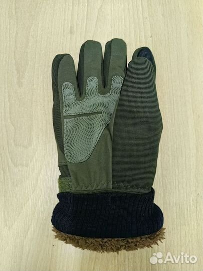 Перчатки олива зимние