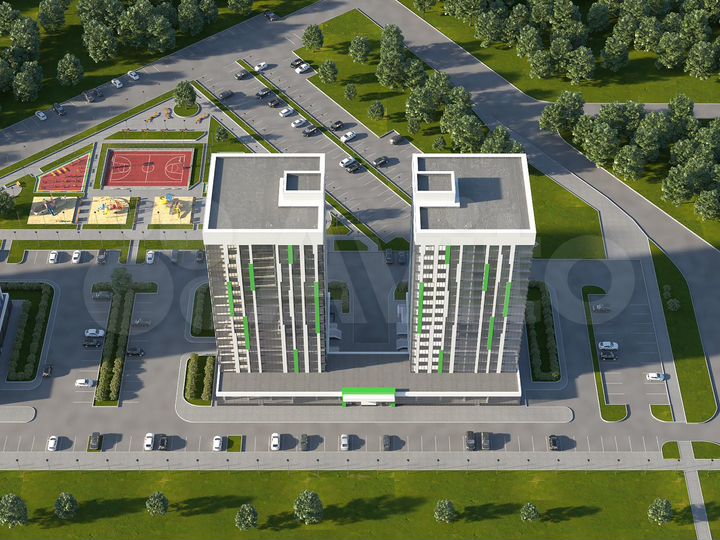 2-к. квартира, 58,3 м², 7/16 эт.