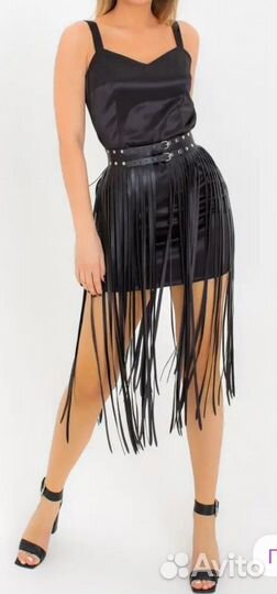 Ремень с бахромой