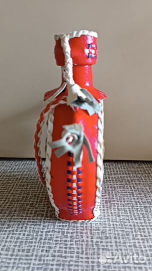 Фляжка стеклянная в чехле Югославия