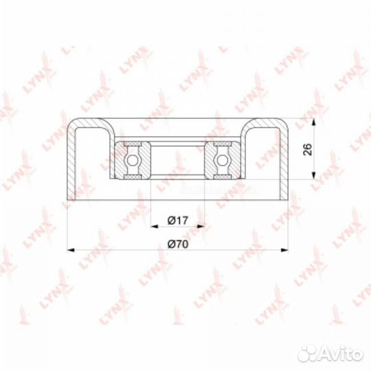 Lynxauto PB-5262 Ролик натяжной приводного ремня