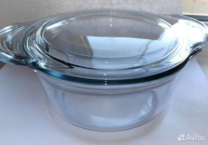 Кастрюля стекло (форма для запекания) Simax 1,5л