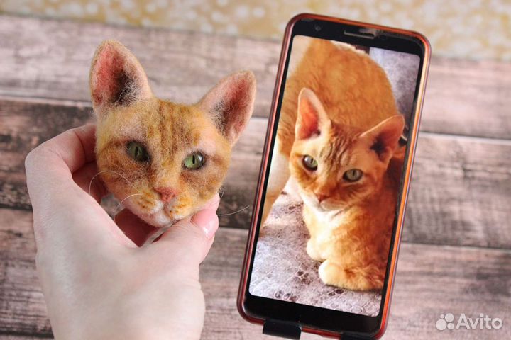 Мордочки по фото питомца (брошь,магнит или брелок)