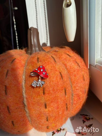 Брошь Мухомор Гриб