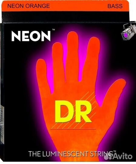 Струны 45-105 DR Neon NOB-45 Оранжевый