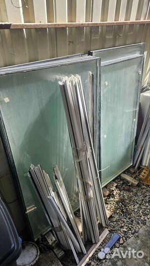 Окна стеклопакеты бу без рамы
