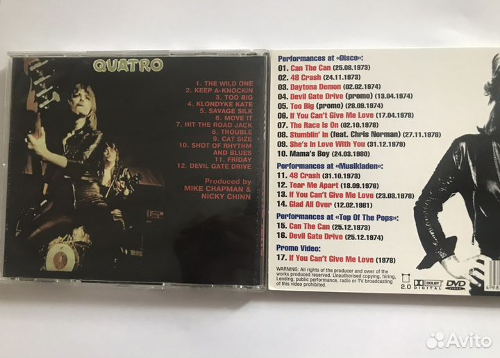 Комплект cd+dvd Suzi Quatro
