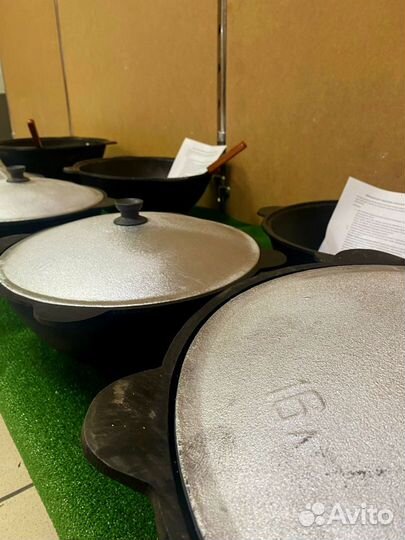 Казан чугунный 16 литров с крышкой