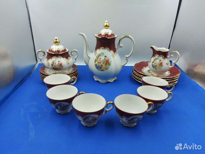 Антикварный кофейный сервиз mitterteich