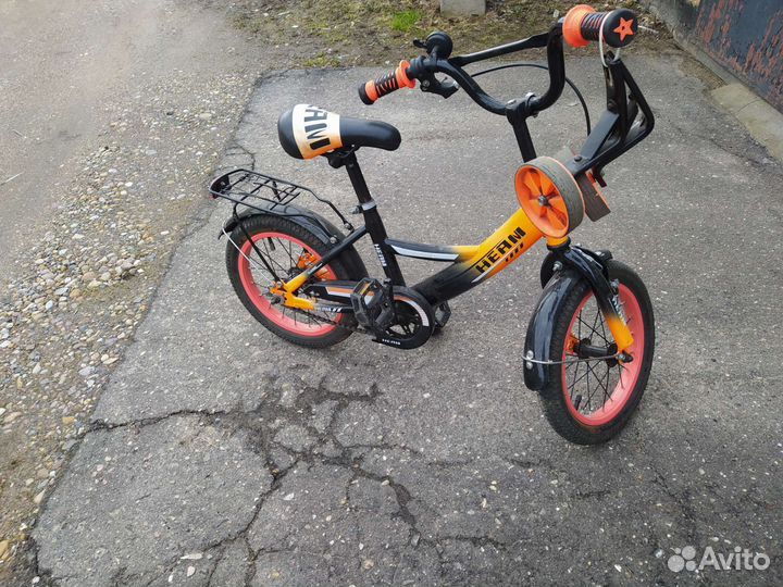 Велосипед Heam Classic 14 (Чёрно/Оранжевый)