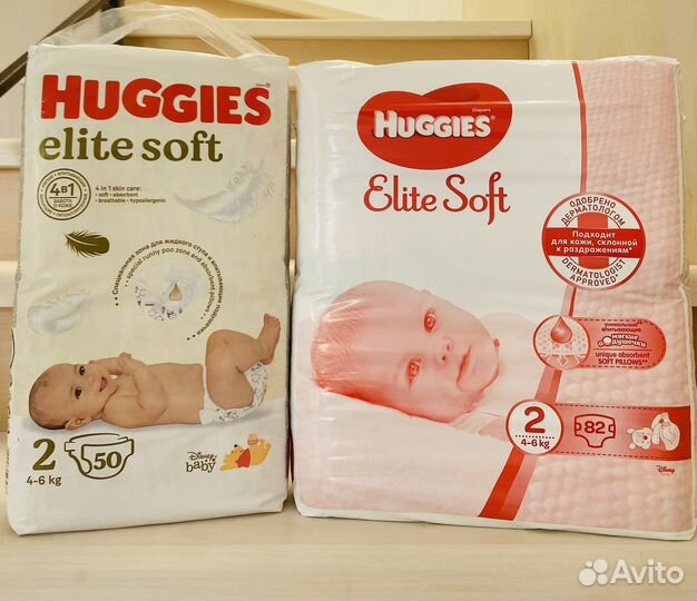 Подгузники Huggies elite soft размер 1,2,3