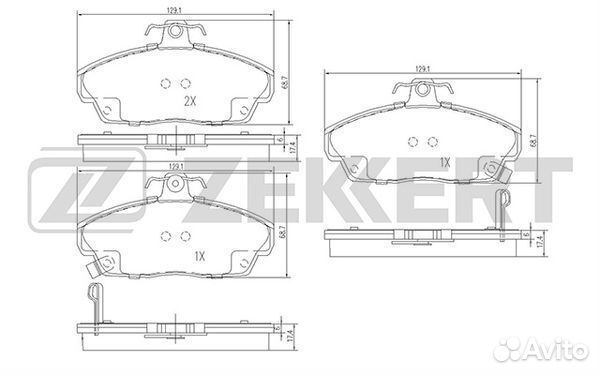 Колодки торм. диск. перед Land Rover Free