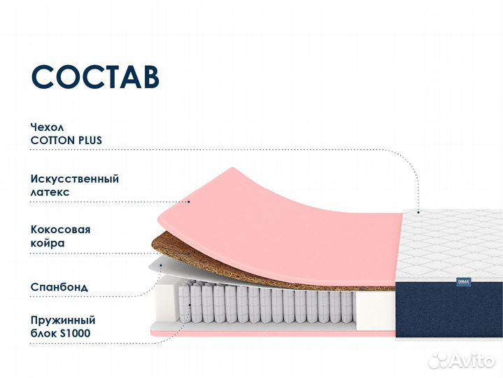 Матрас 140х200 Dimax Практик Лайт Базис 1000