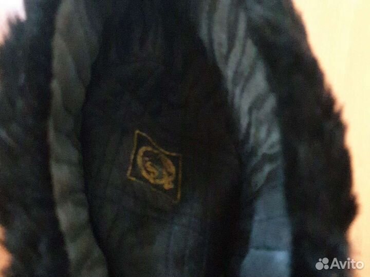 Шапка из натурального меха мужская пилотка