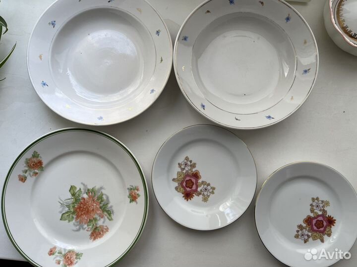 Тарелки Дулево Вербилки Kahla 1950-е