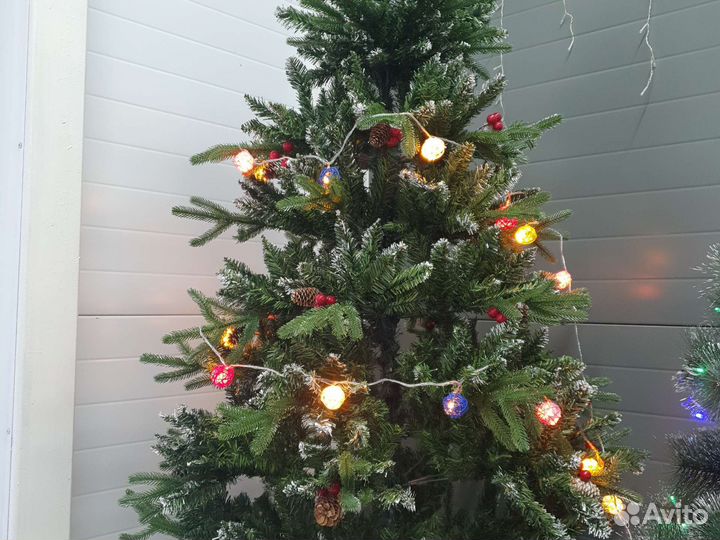Ель комбинированная 180см (шишки, ягоды,снег)