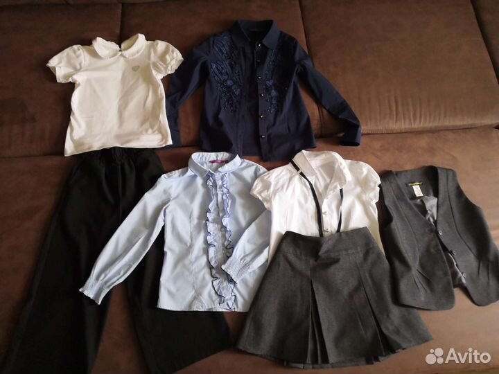 Школьная форма для девочки 128 серая