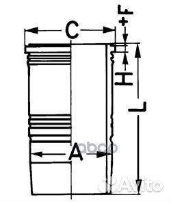 89 186 110 гильза с упл. кольцами d128.00 MAN