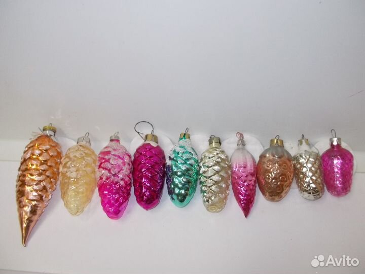 Раритетные стеклянные ёлочные игрушки