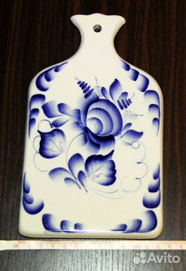 Разделочная (сырная) доска Гжель, сделано в СССР