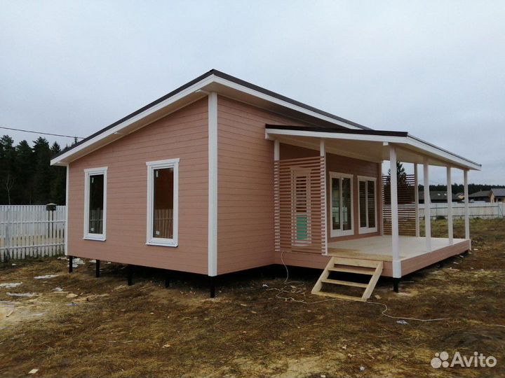 Дачный дом 6х9 с террасой 2х6, 54 кв.м