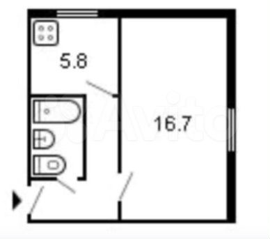 1-к. квартира, 31,4 м², 5/5 эт.