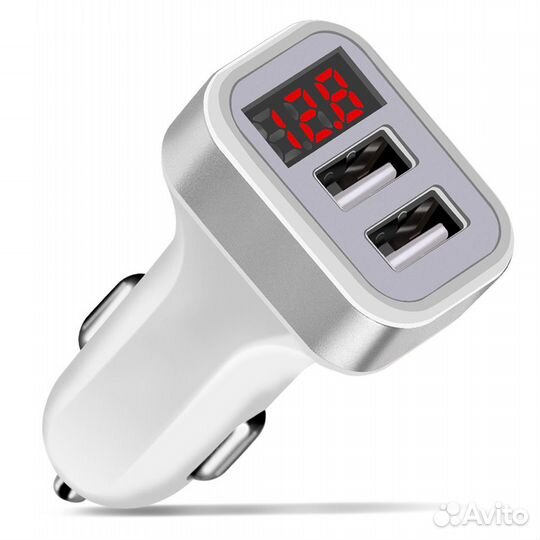 Автозарядка быстрая 2.1A с двумя USB