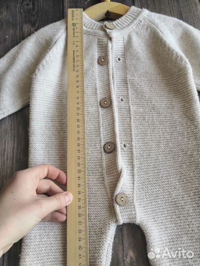 Комбинезон шерсть 68-74 на пуговицах