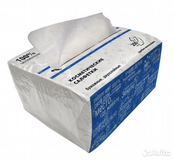 Салфетки влажные, косметические, в инд уп