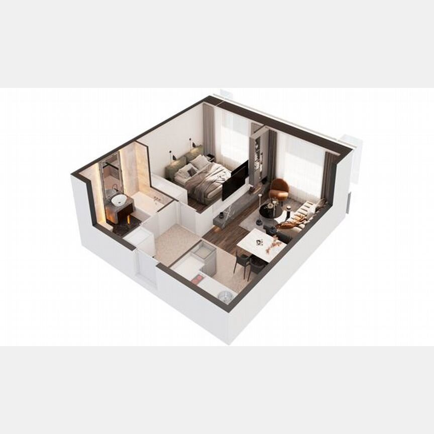 1-к. апартаменты, 37,3 м², 3/30 эт.