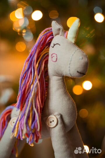 Мягкая игрушка единорог ручная работа