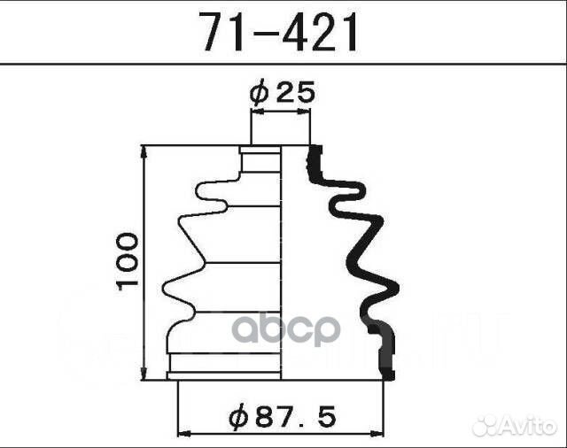 Пыльник ШРУСа внутреннего /25*87,5*100/ AA5,AL5