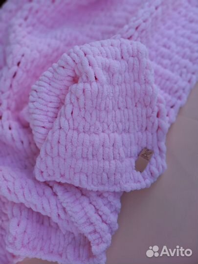 Плед детский плюшевый, на выписку. Размер 1м1м