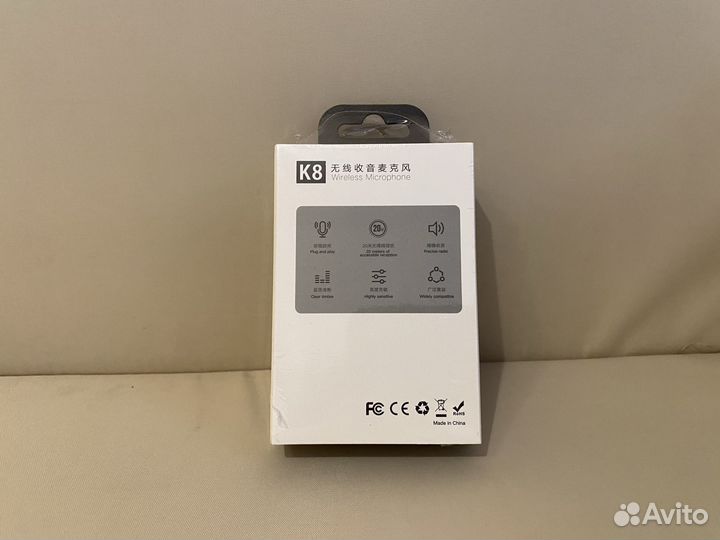 Беспроводной петличный микрофон петличка с клипсой