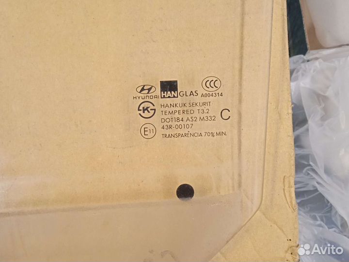 Стекло заднее левое hyundai getz