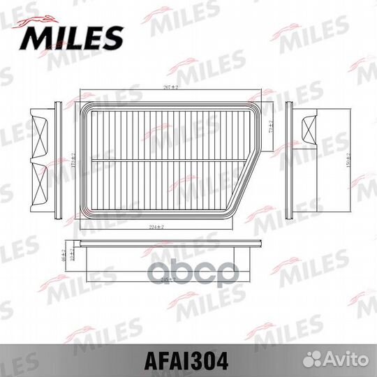 Фильтр воздушный chevrolet rezzo 00- afai304 Miles