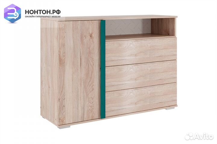 Комод Лайк 26.01 дуб мария / изумруд